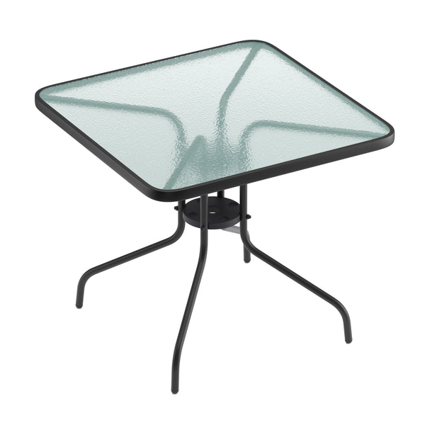 Gartentisch 80 x 80 cm schwarz