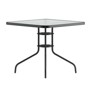 Gartentisch 80 x 80 cm schwarz