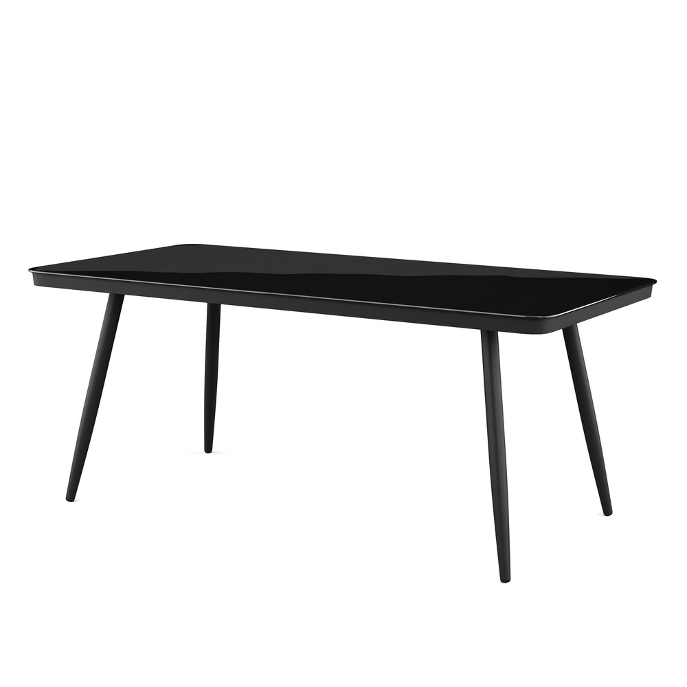 ARUBA garden table 180 x 90 cm black