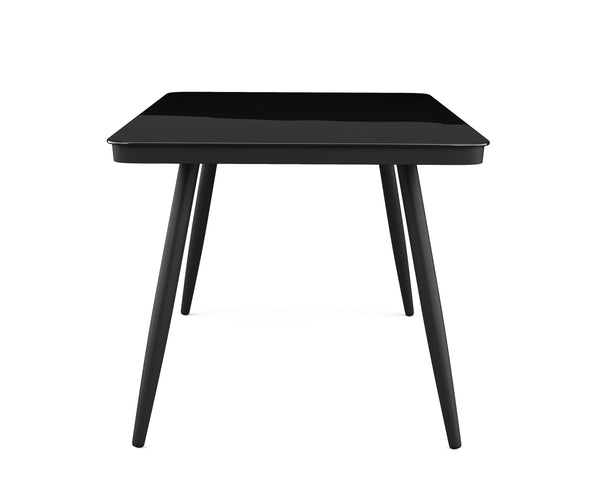 Gartentisch ARUBA 160 x 90 cm schwarz