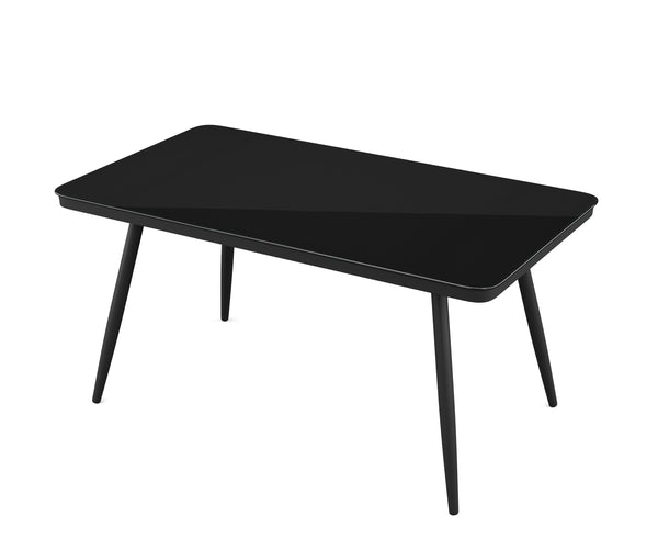 Gartentisch ARUBA 160 x 90 cm schwarz