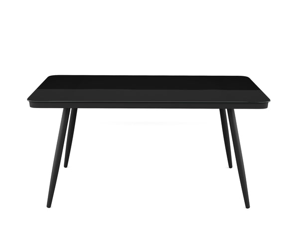 Gartentisch ARUBA 160 x 90 cm schwarz