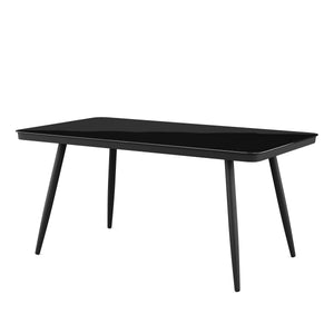Gartentisch ARUBA 160 x 90 cm schwarz