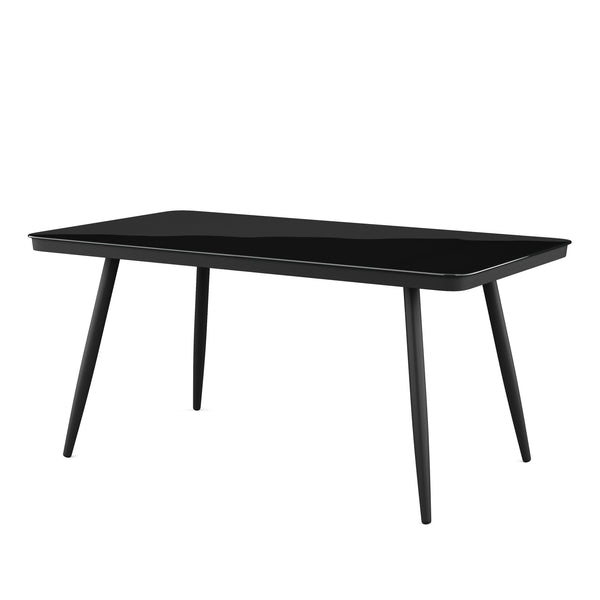 Gartentisch ARUBA 160 x 90 cm schwarz