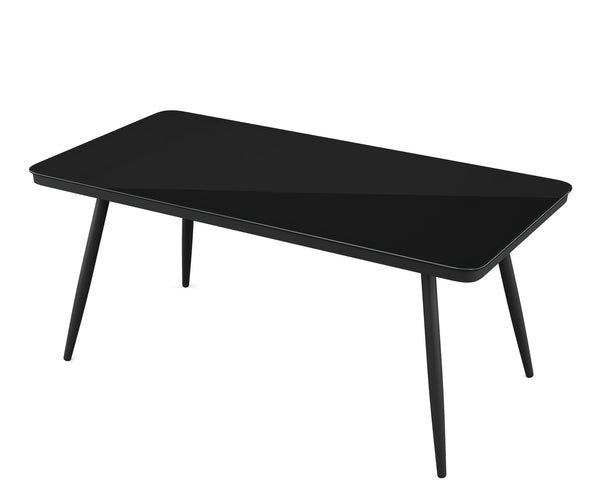 Gartentisch ARUBA 180 x 90 cm schwarz