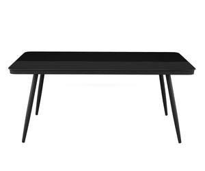 Gartentisch ARUBA 180 x 90 cm schwarz