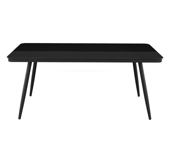 Gartentisch ARUBA 180 x 90 cm schwarz