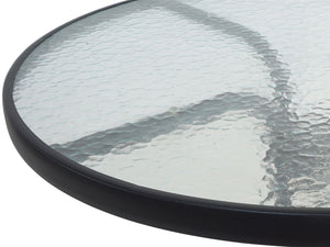 Gartentisch rund 60 cm schwarz
