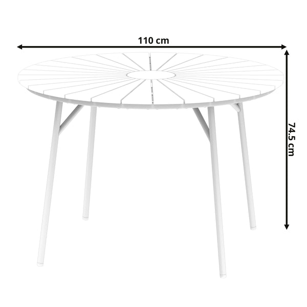 Gartentisch RANG 110 cm braun