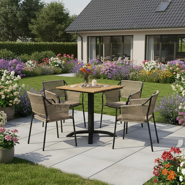 Gartentisch TAPO 67 x 67 cm braun