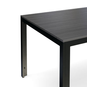 Tisch Polywood 150 x 90 cm anthrazit / schwarz