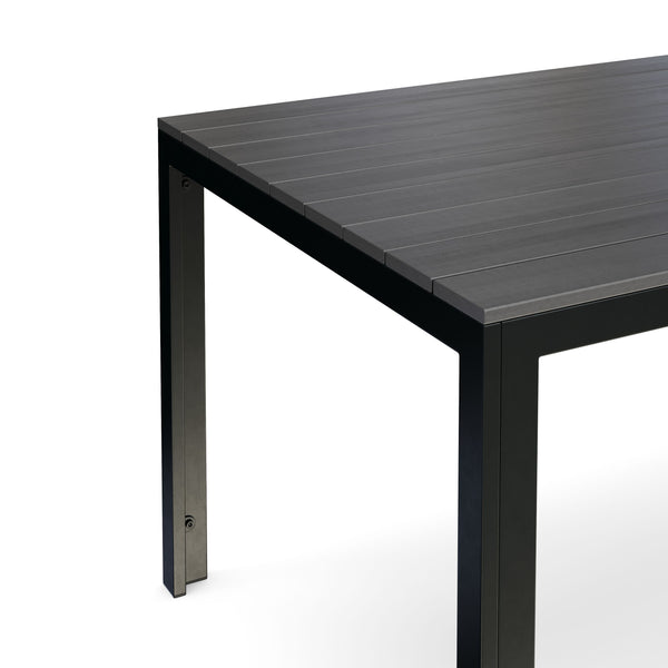 Tisch Polywood 150 x 90 cm anthrazit / schwarz