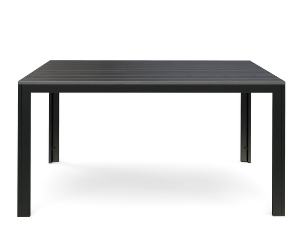 Tisch Polywood 150 x 90 cm anthrazit / schwarz