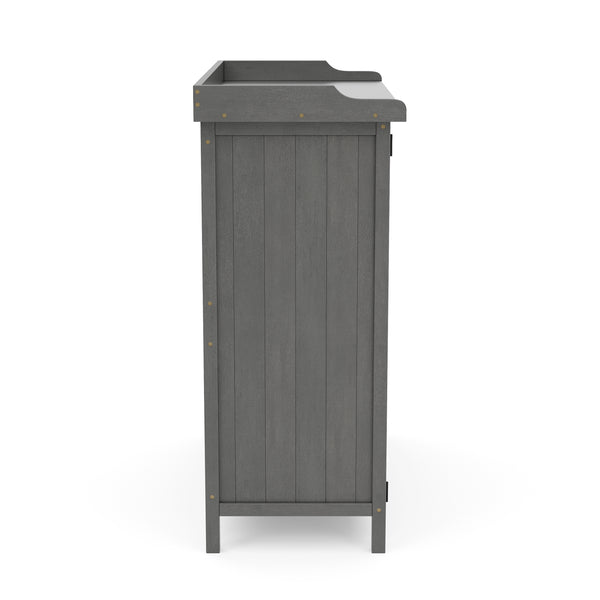 Pflanztisch mit Unterschrank Holz 92 x 96 cm grau