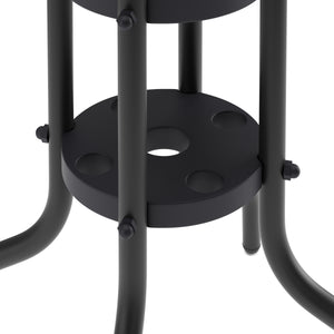 Gartentisch rund 80 cm schwarz