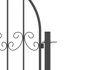 Gartentor mit Schloss LEOD 86 x 196 cm anthrazit