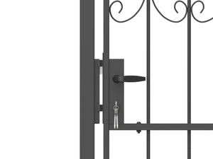 Gartentor mit Schloss LEOD 86 x 196 cm anthrazit