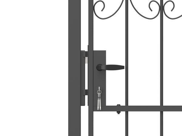 Gartentor mit Schloss LEOD 86 x 196 cm anthrazit