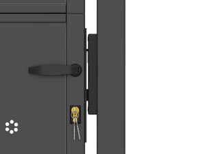 Gartentor mit Schloss FESC 84 x 176 cm schwarz