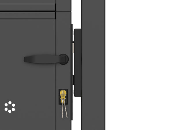 Gartentor mit Schloss FESC 84 x 176 cm schwarz