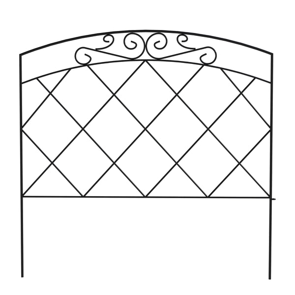 Beetumrandung Metall BRAN 61 x 61 cm 5er Set schwarz