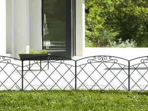 Beetumrandung Metall BRAN 61 x 61 cm 5er Set schwarz