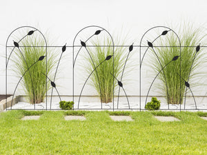 Beetumrandung Metall EILEAN 50 x 81 cm 8er Set schwarz