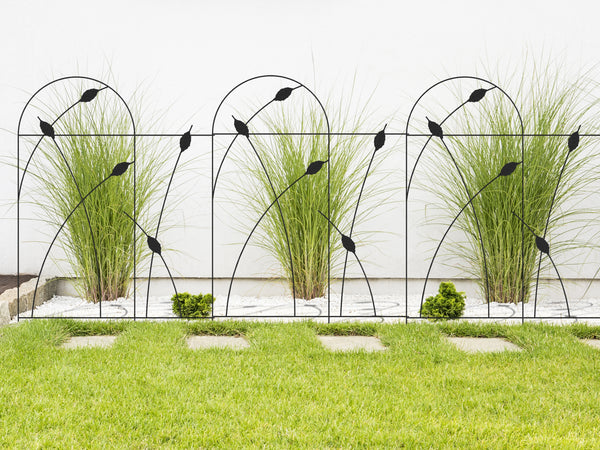 Beetumrandung Metall EILEAN 50 x 81 cm 8er Set schwarz
