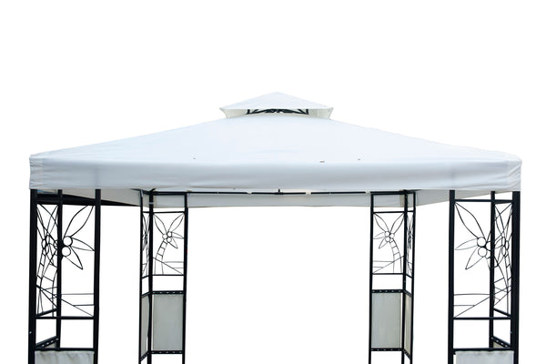 Dach Gartenpavillon HOWEA 3 x 3 m weiss