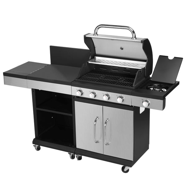 Gasgrill mit Arbeitsfläche AMPATO 4+1 Brenner