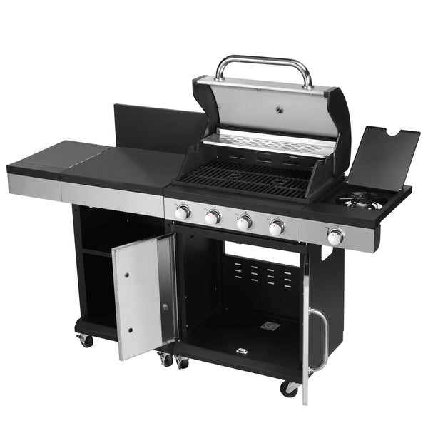 Gasgrill mit Arbeitsfläche AMPATO 4+1 Brenner