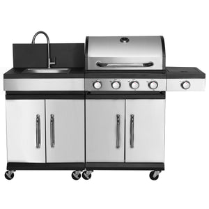 Gasgrill mit Waschbecken AMPATO 4+1 Brenner