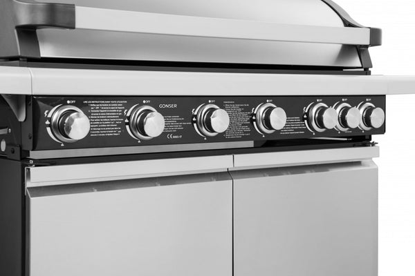 Gasgrill BBQ 6+1 Brenner