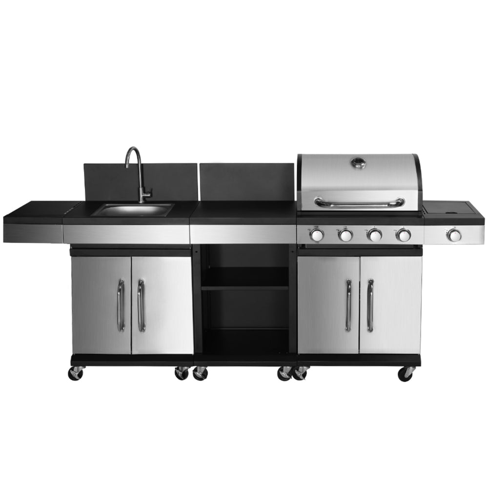 AMPATO 4+1 Bruciatore Barbecue a Gas Cucina da Esterno