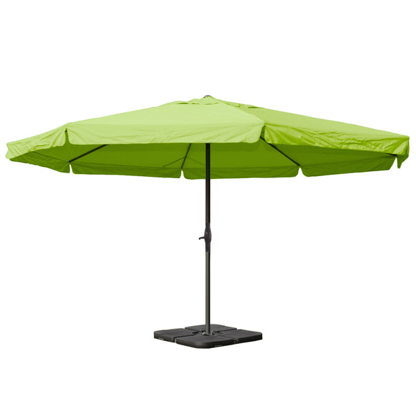 Gastronomie Sonnenschirm Meran Pro mit Volant Ø 5m ~ grün mit Ständer