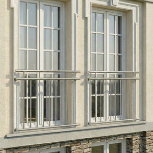 Geländer Französischer Balkon Edelstahl 100 x 90 cm