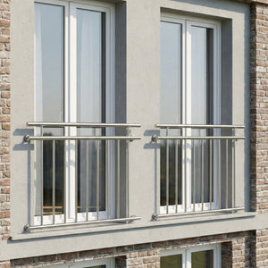 Geländer Französischer Balkon Edelstahl 128 x 90 cm