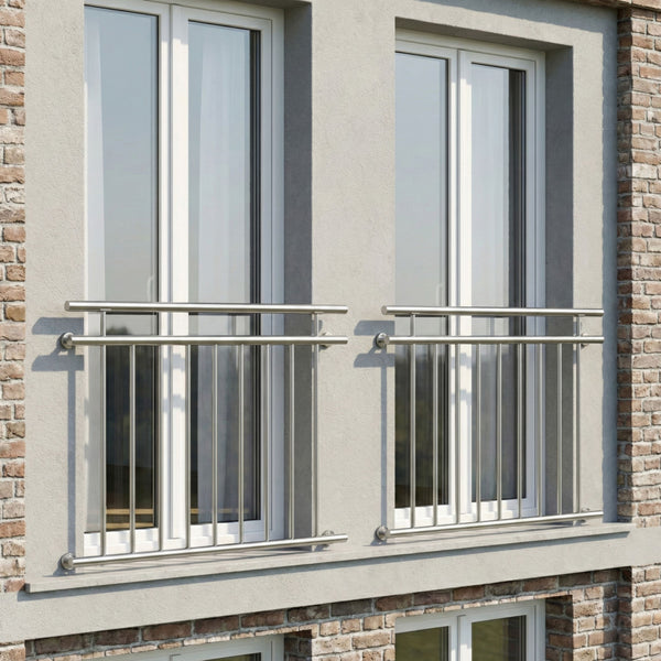 Geländer Französischer Balkon Edelstahl 128 x 90 cm