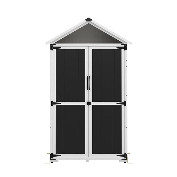Gerätehaus 102 x 52 x 169 cm schwarz/weiss