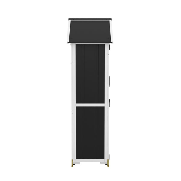 Gerätehaus 102 x 52 x 169 cm schwarz/weiss