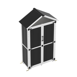 Gerätehaus 102 x 52 x 169 cm schwarz/weiss