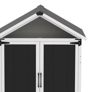 Gerätehaus 102 x 52 x 169 cm schwarz/weiss