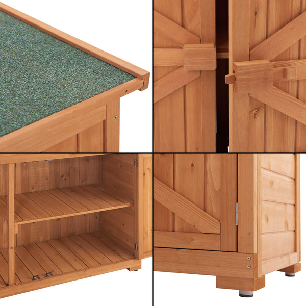 Geräteschrank Gartenhaus Kerteminde 88 x 128 x 50 cm Tannenholz
