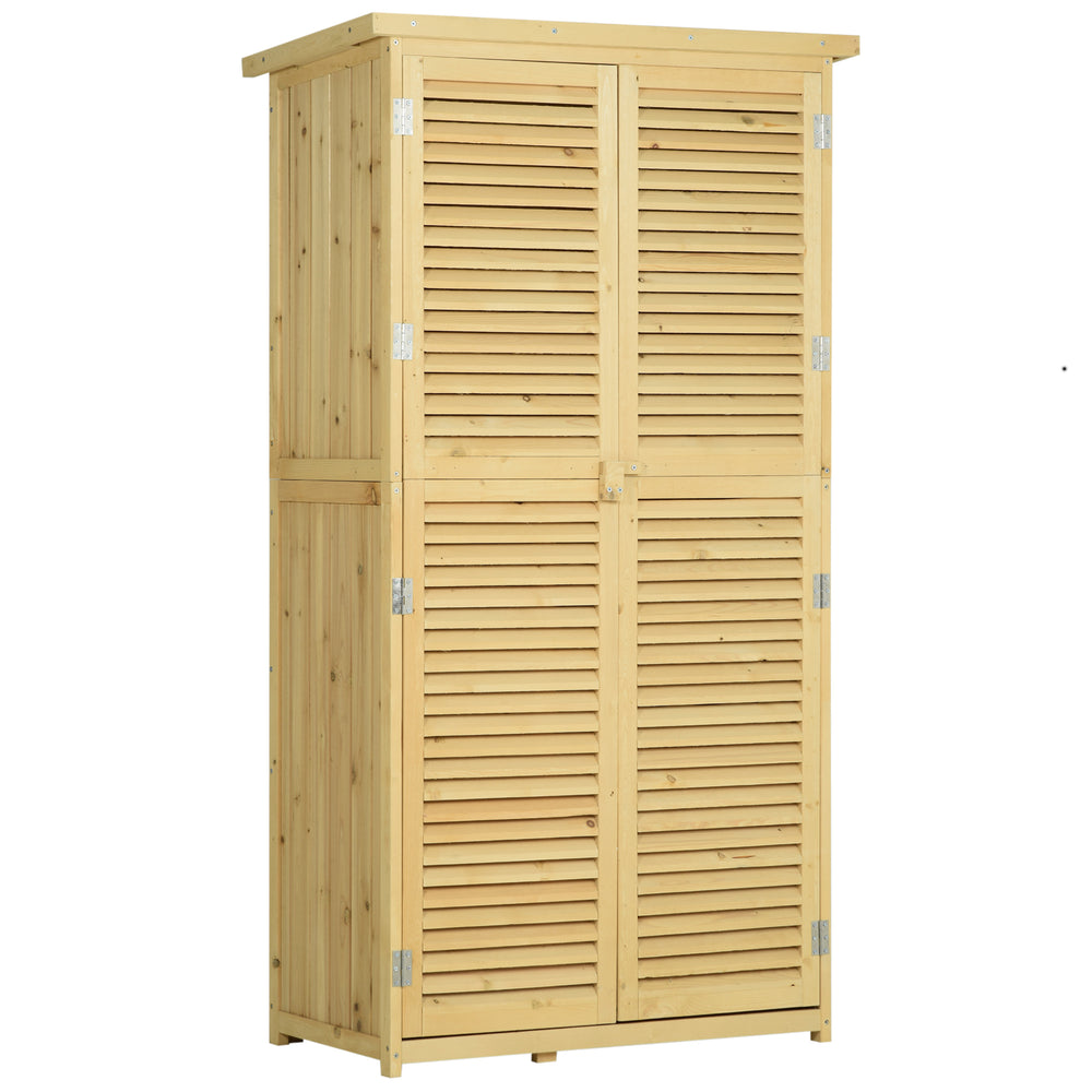 Casetta da giardino, casetta per attrezzi, armadio per attrezzi, legno, 87x46,5x160cm