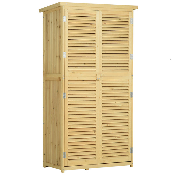 Geräteschuppen Gerätehaus Geräteschrank Holz 87x46.5x160cm