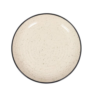 Geschirr-Set Steingut 24-teilig beige