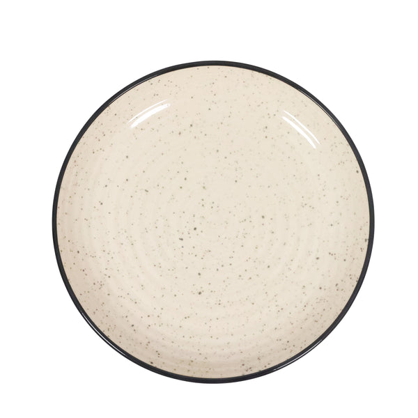 Geschirr-Set Steingut 24-teilig beige