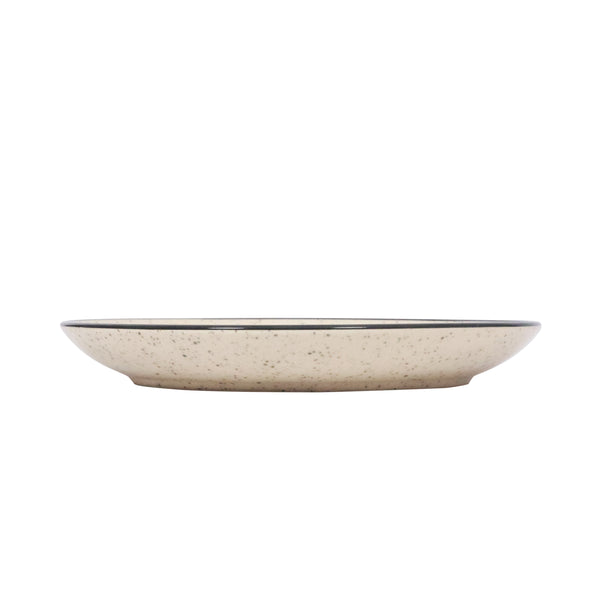 Geschirr-Set Steingut 24-teilig beige