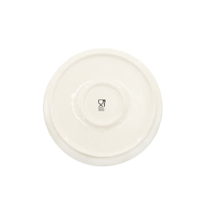 Geschirr-Set Porzellan 12-teilig cremeweiss/schwarz