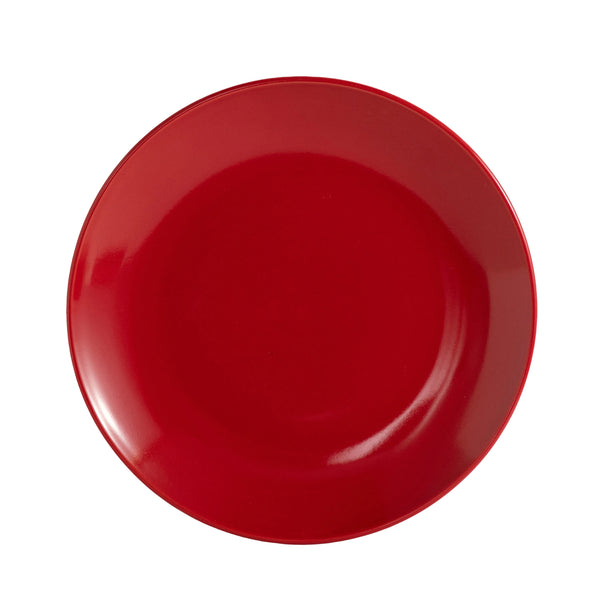 Geschirr-Set Steingut 18-teilig rot